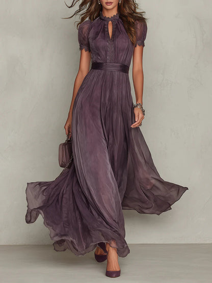 Viola | Elegantní dlouhé šifonové šaty ve vintage stylu